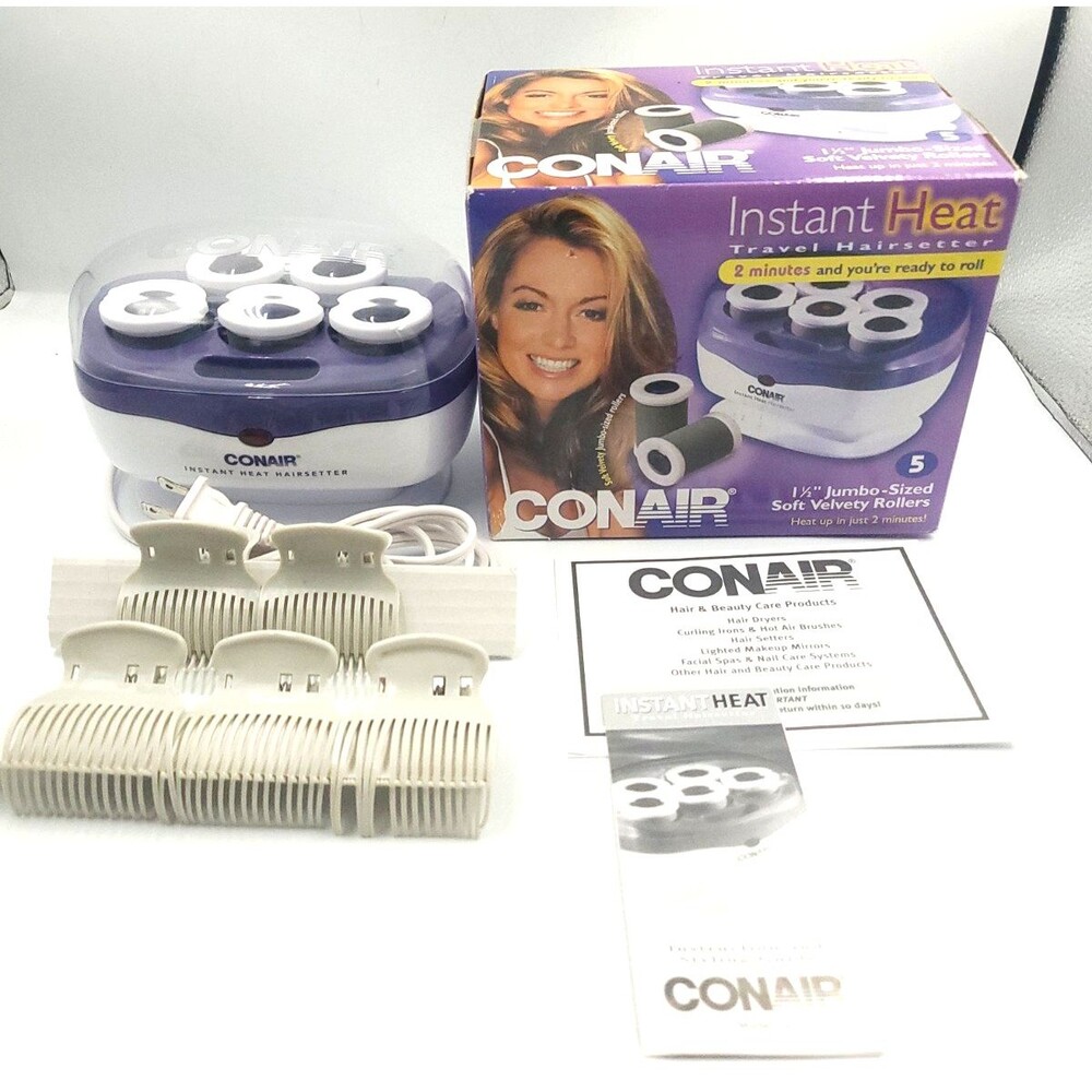Conair Instant Heat Hairsetter - Jumbo Rollers Hot Curlers Travel TS7N